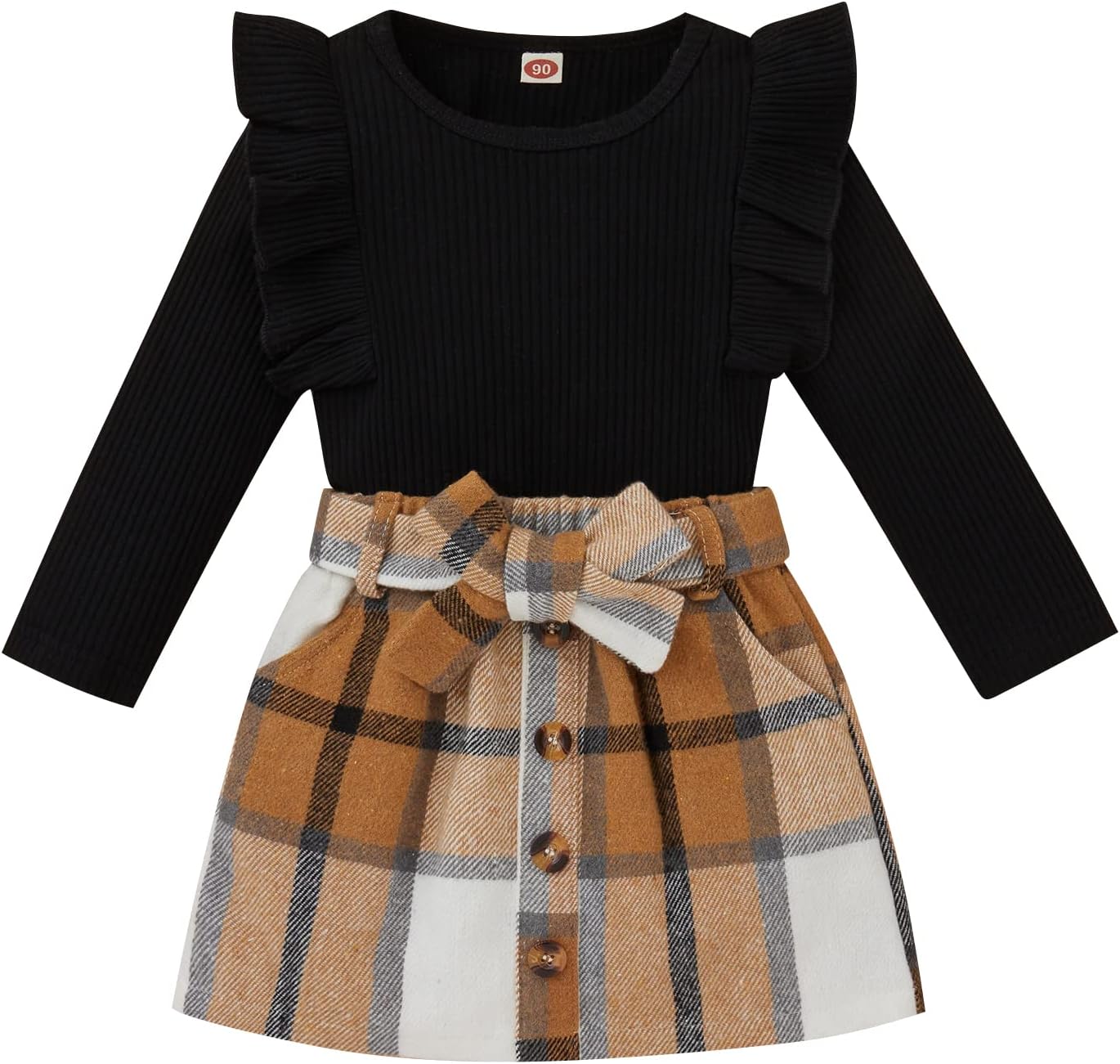 Set Invernale per Bambino - Maglione a Collo Alto e Gonna Lavorati a Maglia