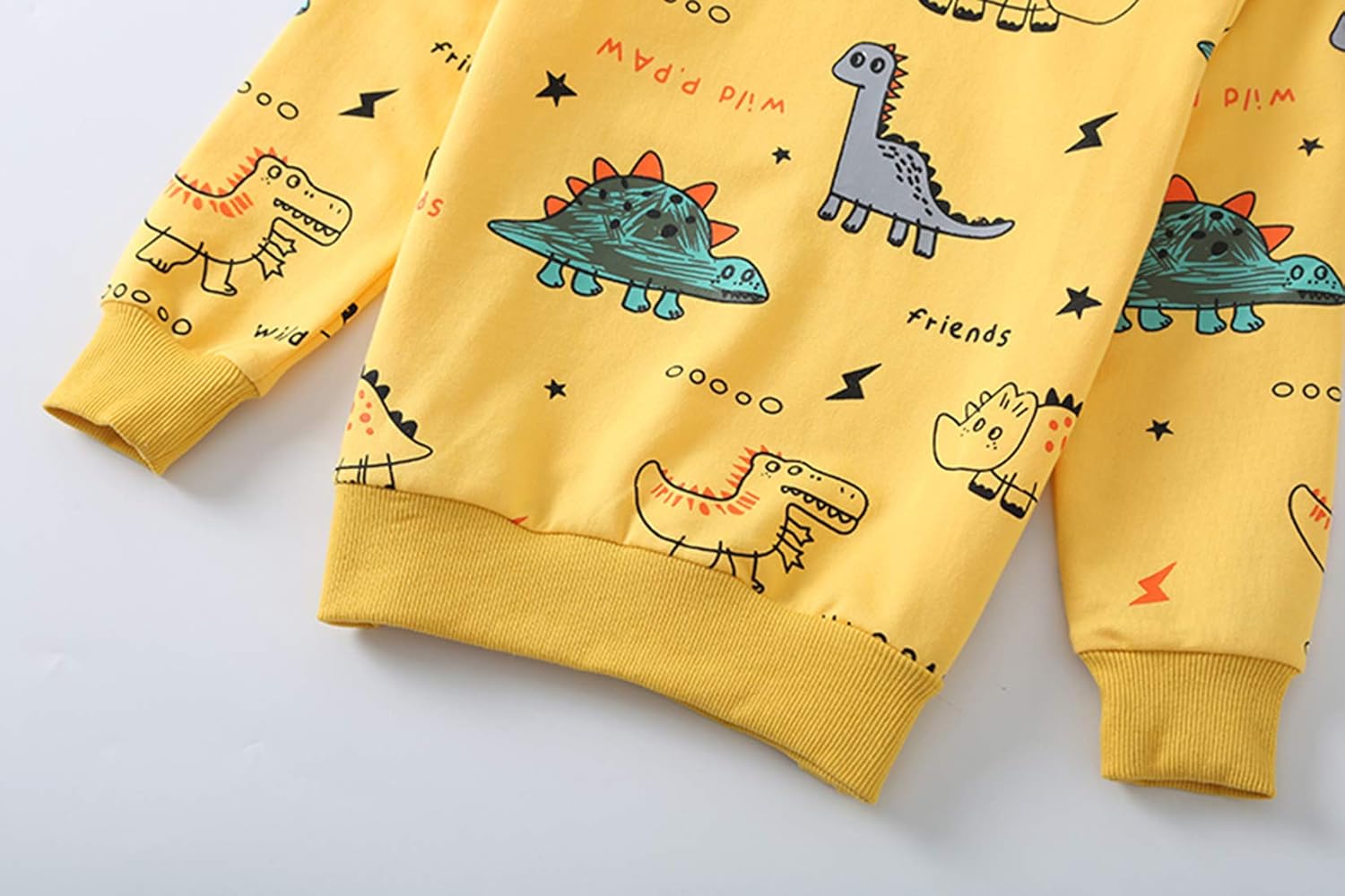 Set per bambini: completo abbigliamento ragazzo con stampa dinosauro
