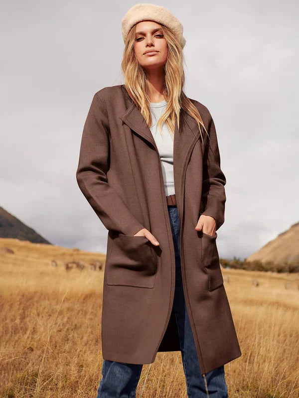 Stylische lange Strickjacke für Frauen - Davie