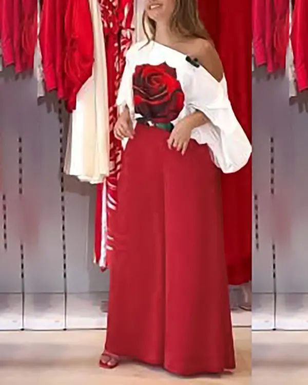Bedruckte Oberteile mit langen Hosen - Journey