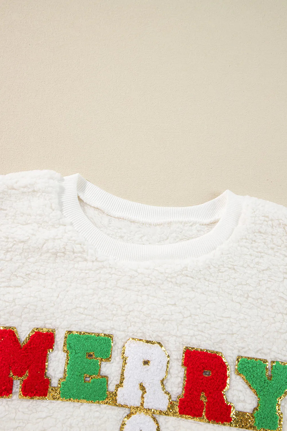 Merry & Bright Sweatshirt mit Rundhalsausschnitt - Festtagspullover