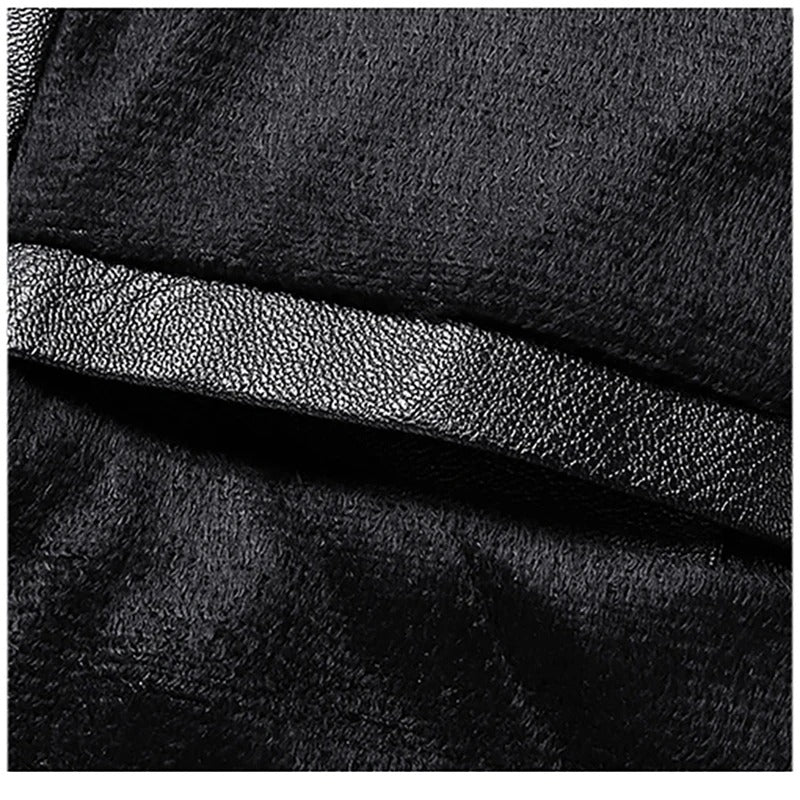 Slim Fit Jacke aus echtem Leder - Dravio