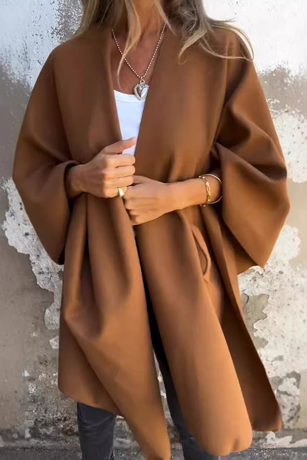 Waike Jacket - Lockere Cape-Jacke mit V-Ausschnitt für Frauen