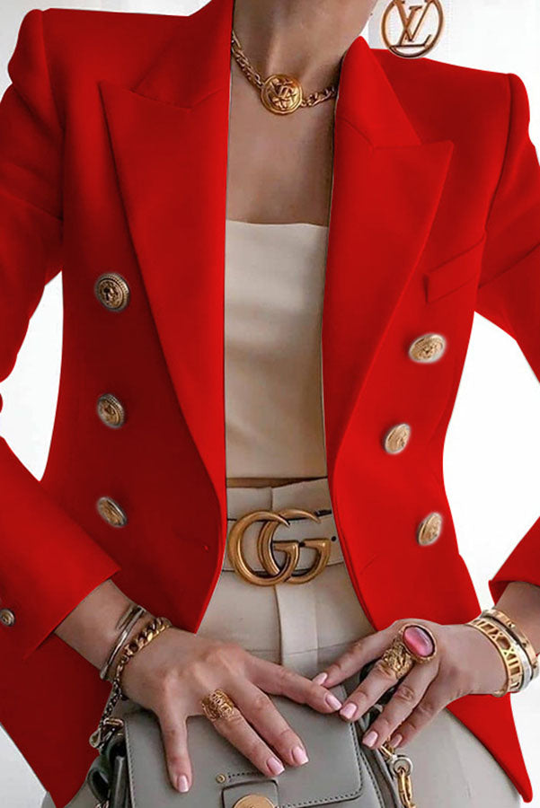 Wanya Blazer - Elegante blazer doppiopetto con bottoni dorati