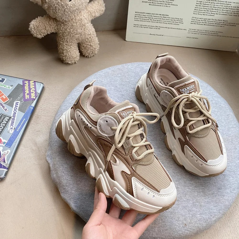Abby - Modische und Gemütliche Plateau-Sneakers