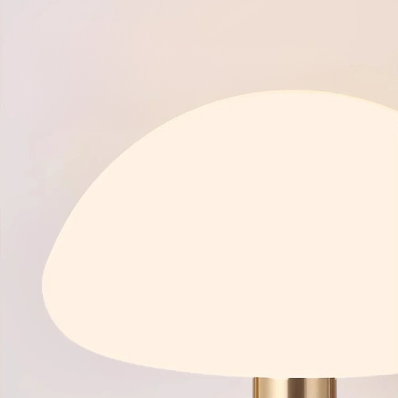 Kleine Pilz-Tischlampe - Creme Windkeramik