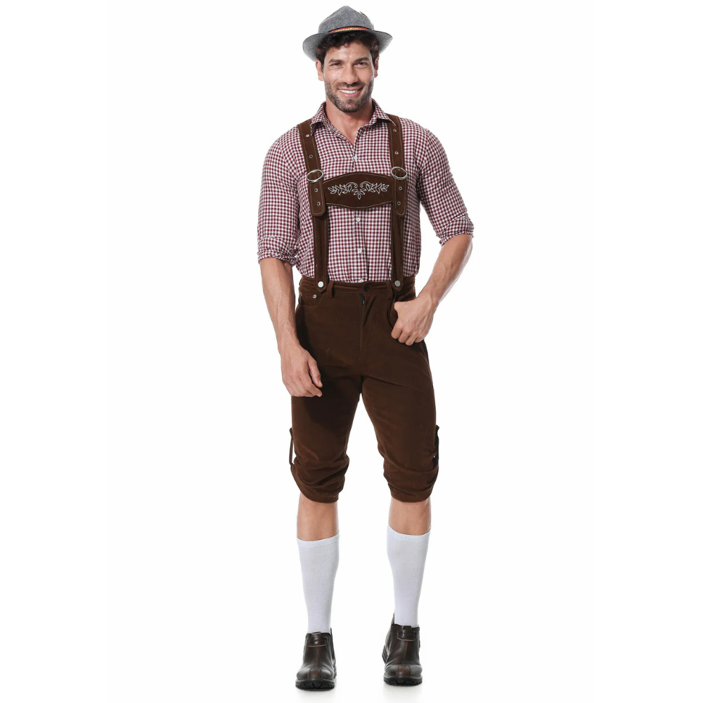 Devako Lederhosen Oktoberfest Kostüm für Herren – Dreiteiliges Set