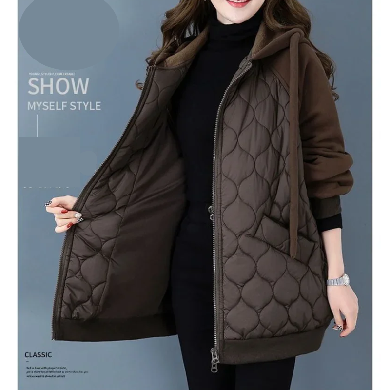 Ylka Jacket | Übergroße Steppjacke mit Kapuze für winterlichen Komfort