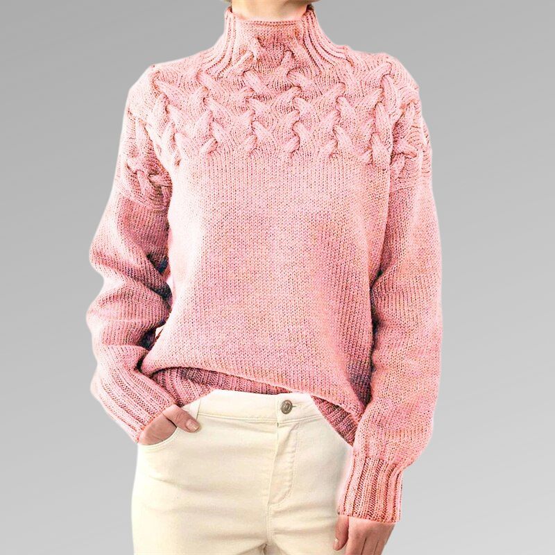 Unifarbener Rollkragenpullover - Isley