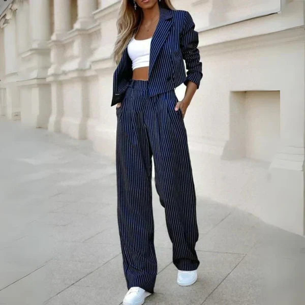 Nadelstreifen-Blazer und Hosen-Set - Payton