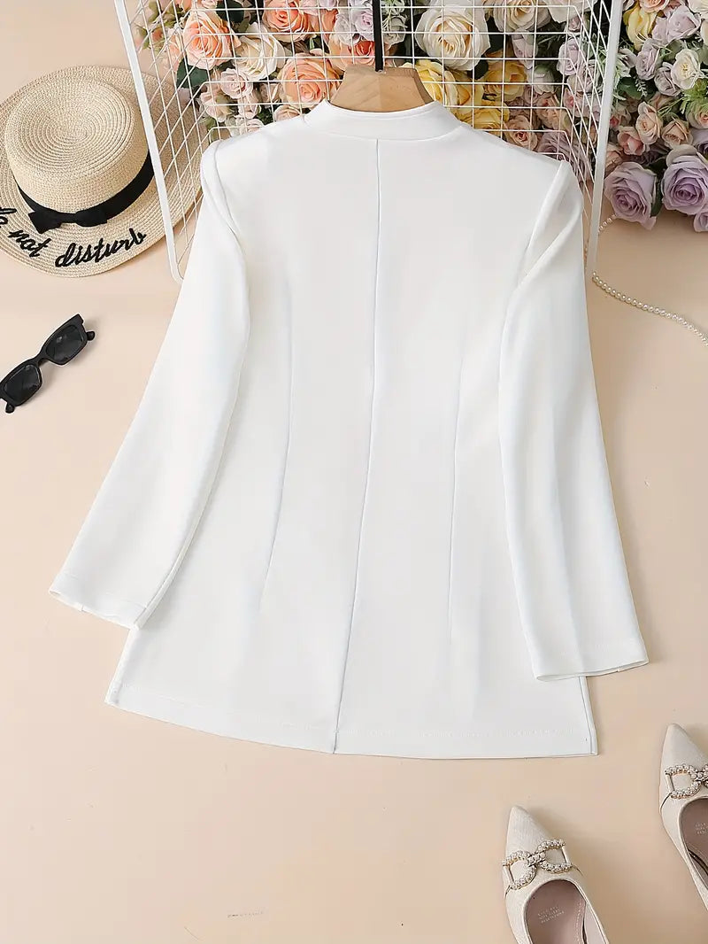 Devako Adelis | Elegante blazer a maniche lunghe con chiusura frontale a bottoni