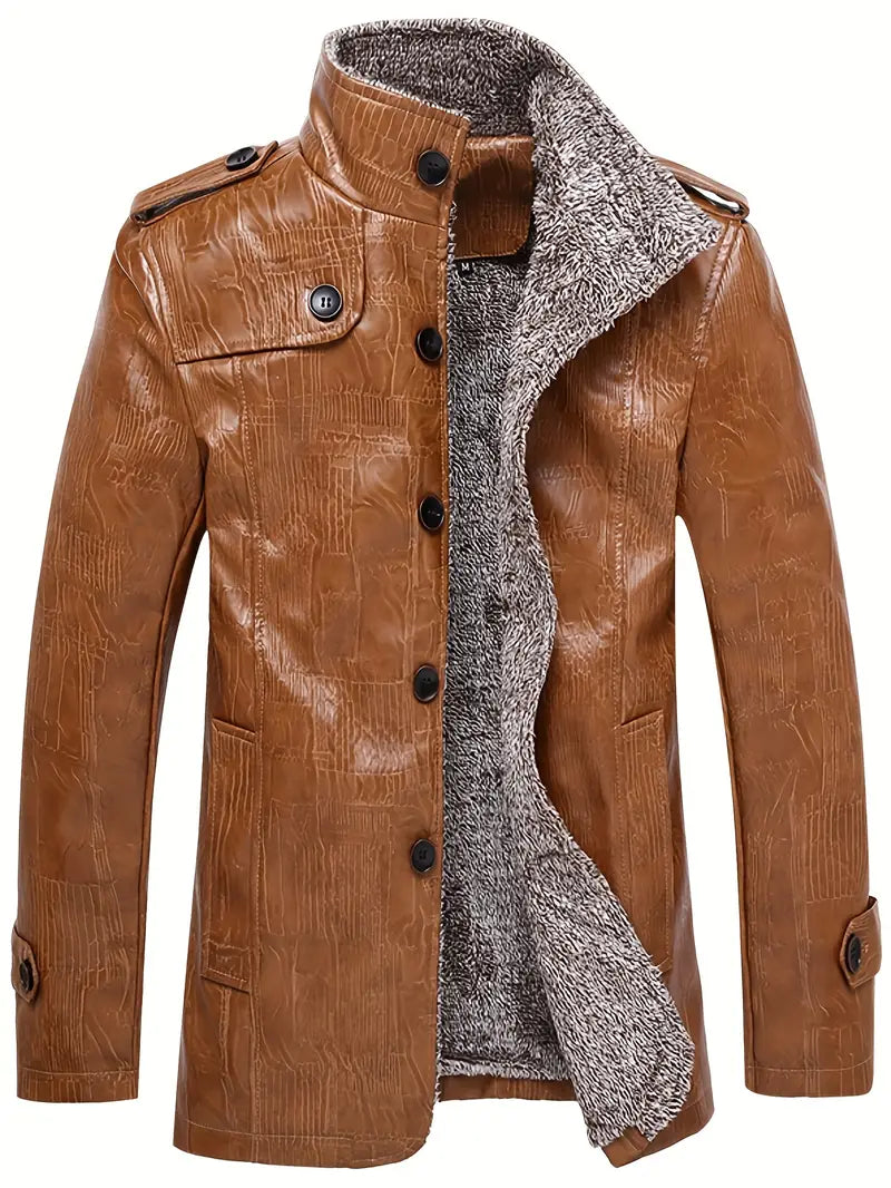 Warme PU-Fleecejacke für Männer - Dali