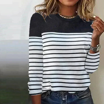 Lässiges gestreiftes T-Shirt für Frauen - Nouvel