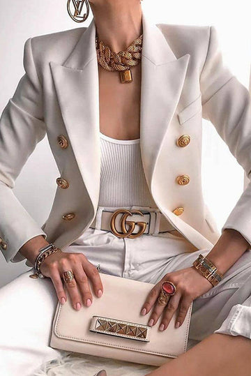 Wanya Blazer - Elegante blazer doppiopetto con bottoni dorati