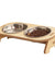DuoFeast NatureLine – Stilvoller Doppel-Futternapf aus Holz mit Charme