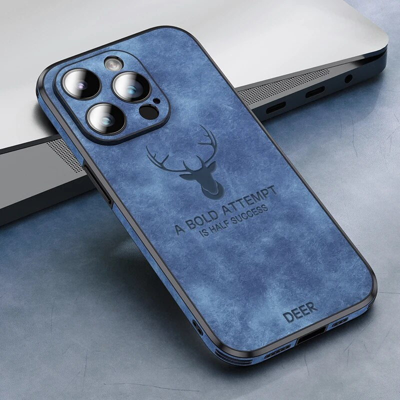 Deer – iPhone-Hülle Leder stoßfest & elegant – ideal für Alltag & Büro