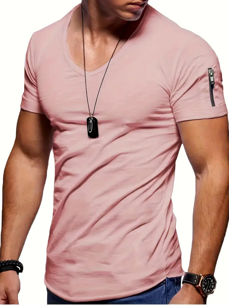 T-shirt homme avec col en V décontracté - Tove