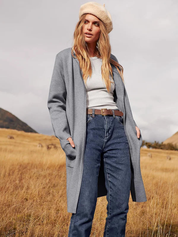 Stylische lange Strickjacke für Frauen - Davie