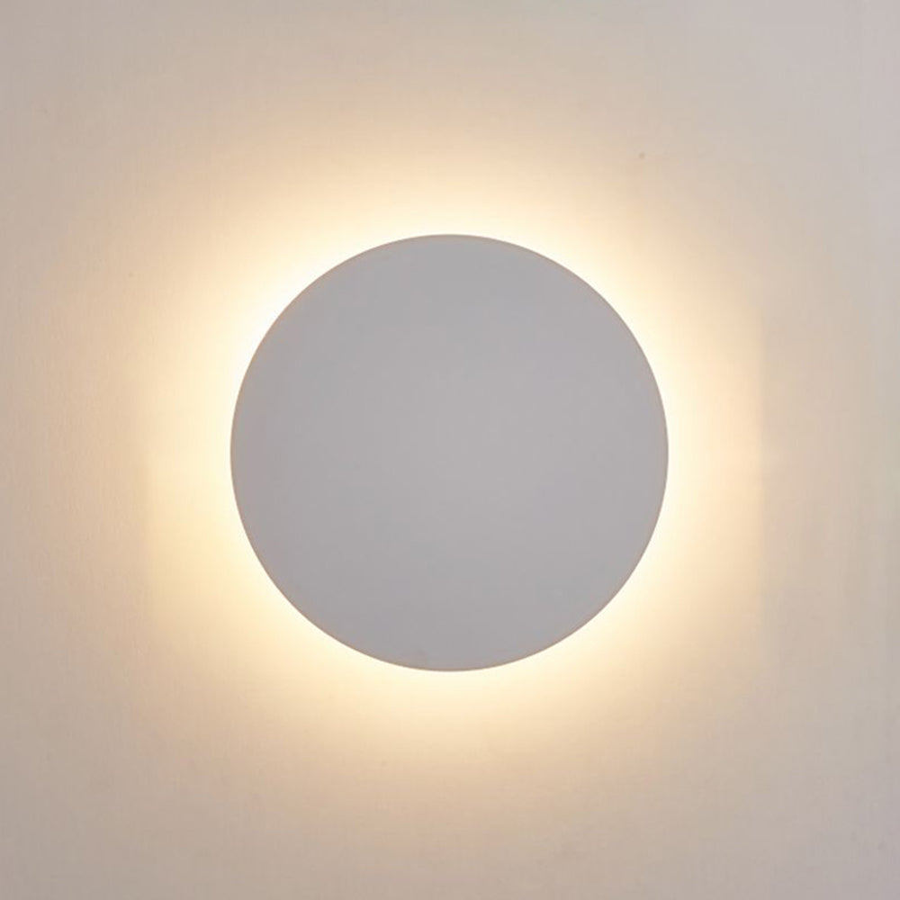 GlowAura - Moderne runde Metallwandleuchte für Nachttisch/Wohnzimmer