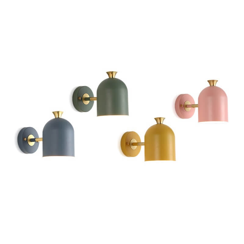 Moderne Macaron-Metall-Zylinder-Wandleuchte mit 1 Licht