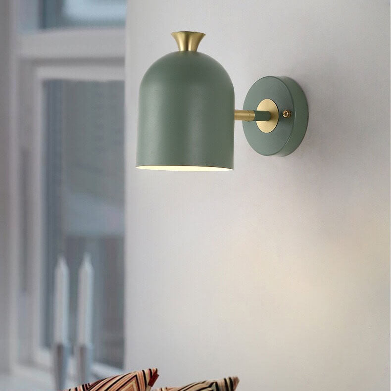 Moderne Macaron-Metall-Zylinder-Wandleuchte mit 1 Licht