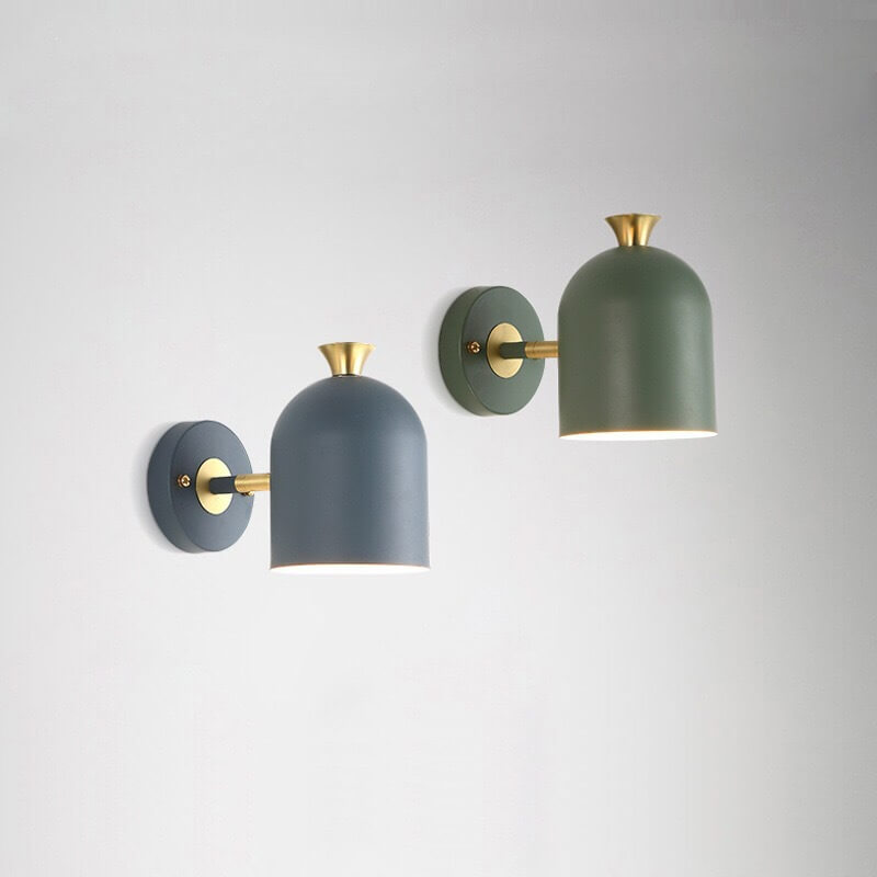 Moderne Macaron-Metall-Zylinder-Wandleuchte mit 1 Licht