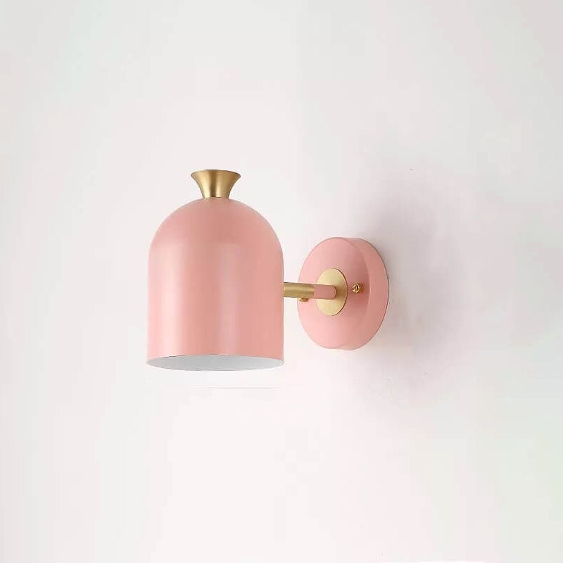 Moderne Macaron-Metall-Zylinder-Wandleuchte mit 1 Licht