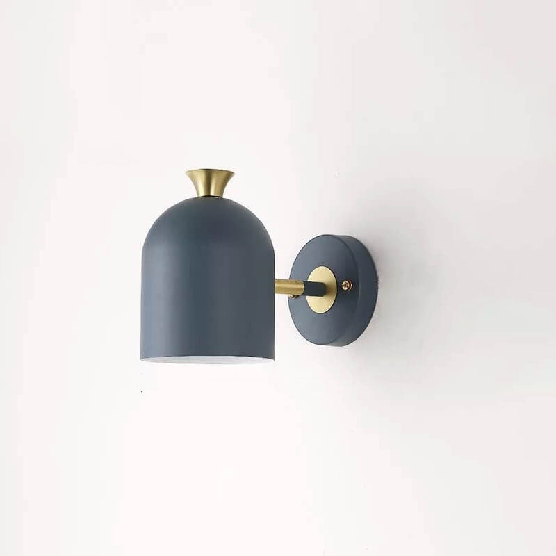 Moderne Macaron-Metall-Zylinder-Wandleuchte mit 1 Licht