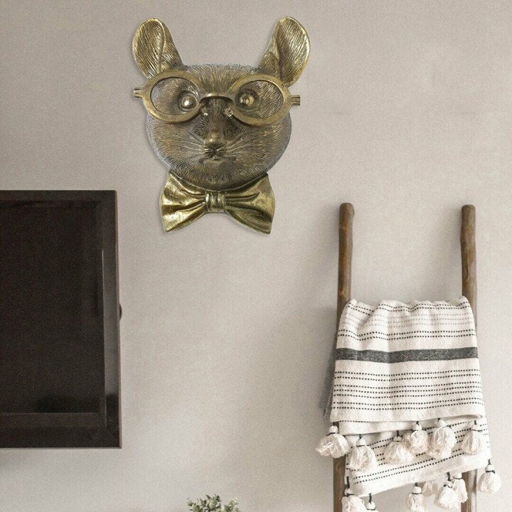 WallCritters – Verspielte Tierkopf-Wanddekoration – Handbemaltes Resin-Design