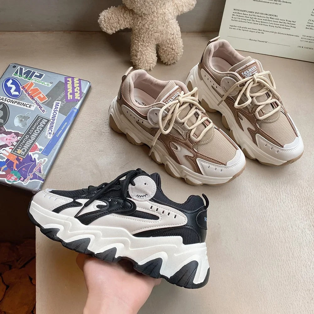Abby - Modische und Gemütliche Plateau-Sneakers
