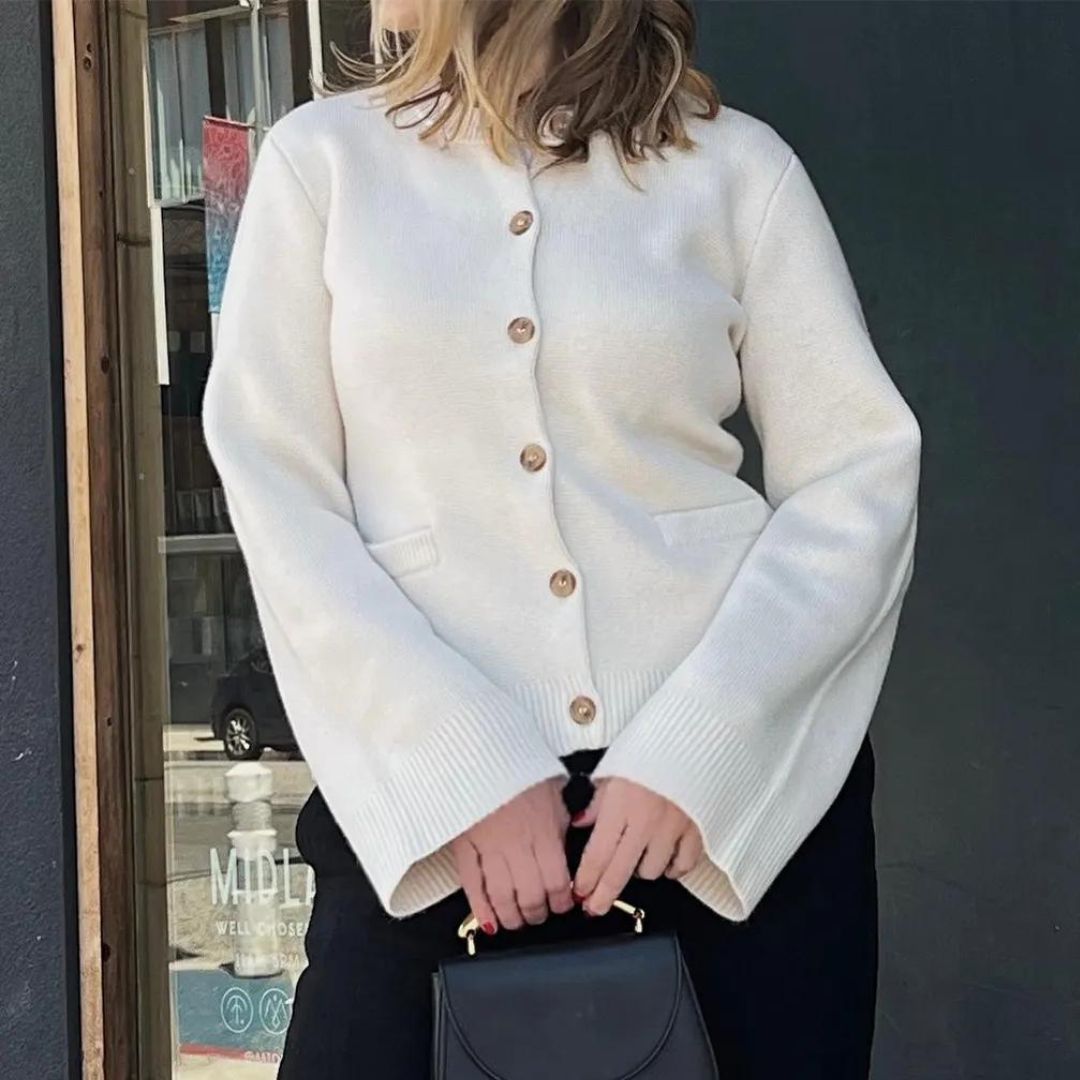 Klassische Strickjacke mit Knopfverschluss - Eudocia