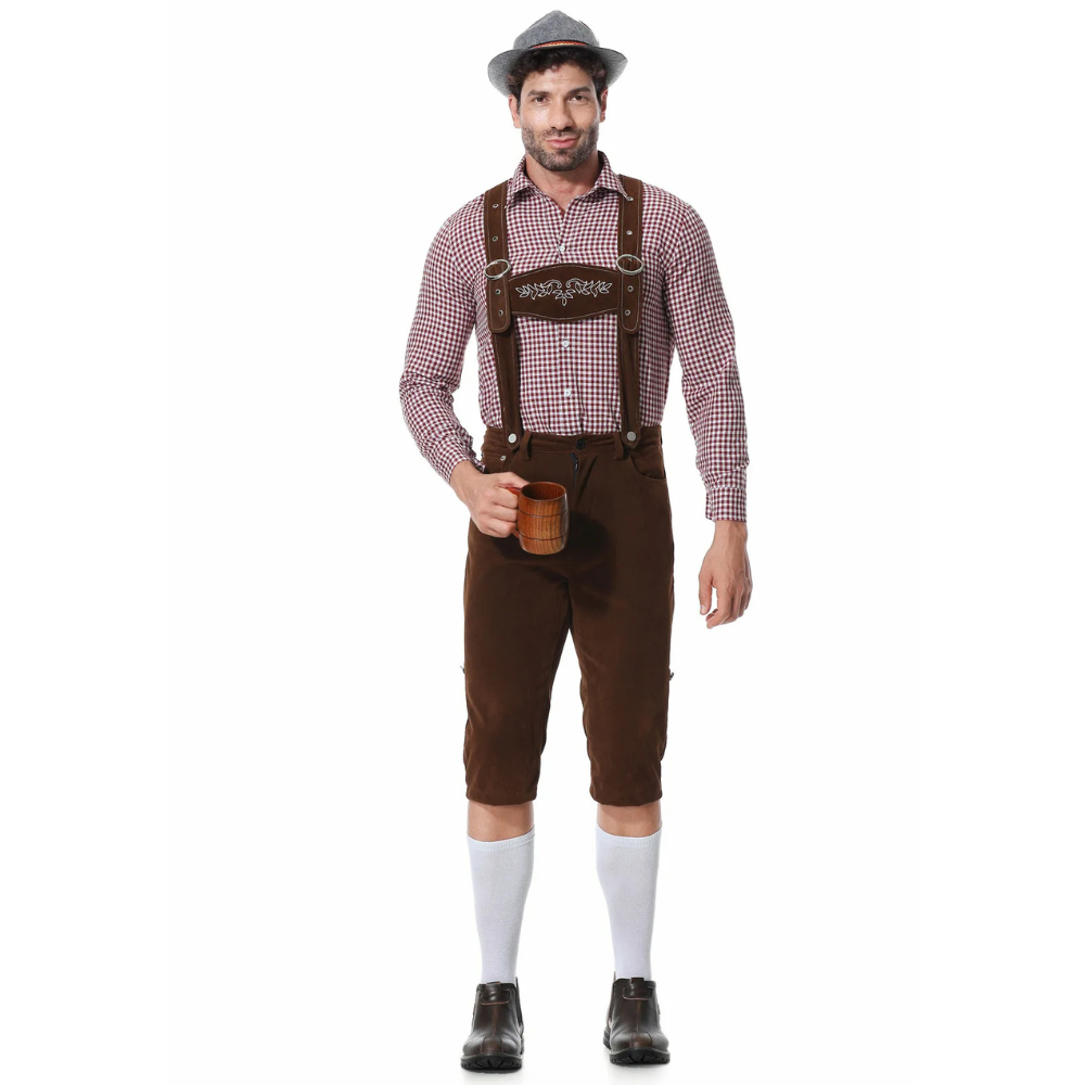 Devako Lederhosen Oktoberfest Kostüm für Herren – Dreiteiliges Set