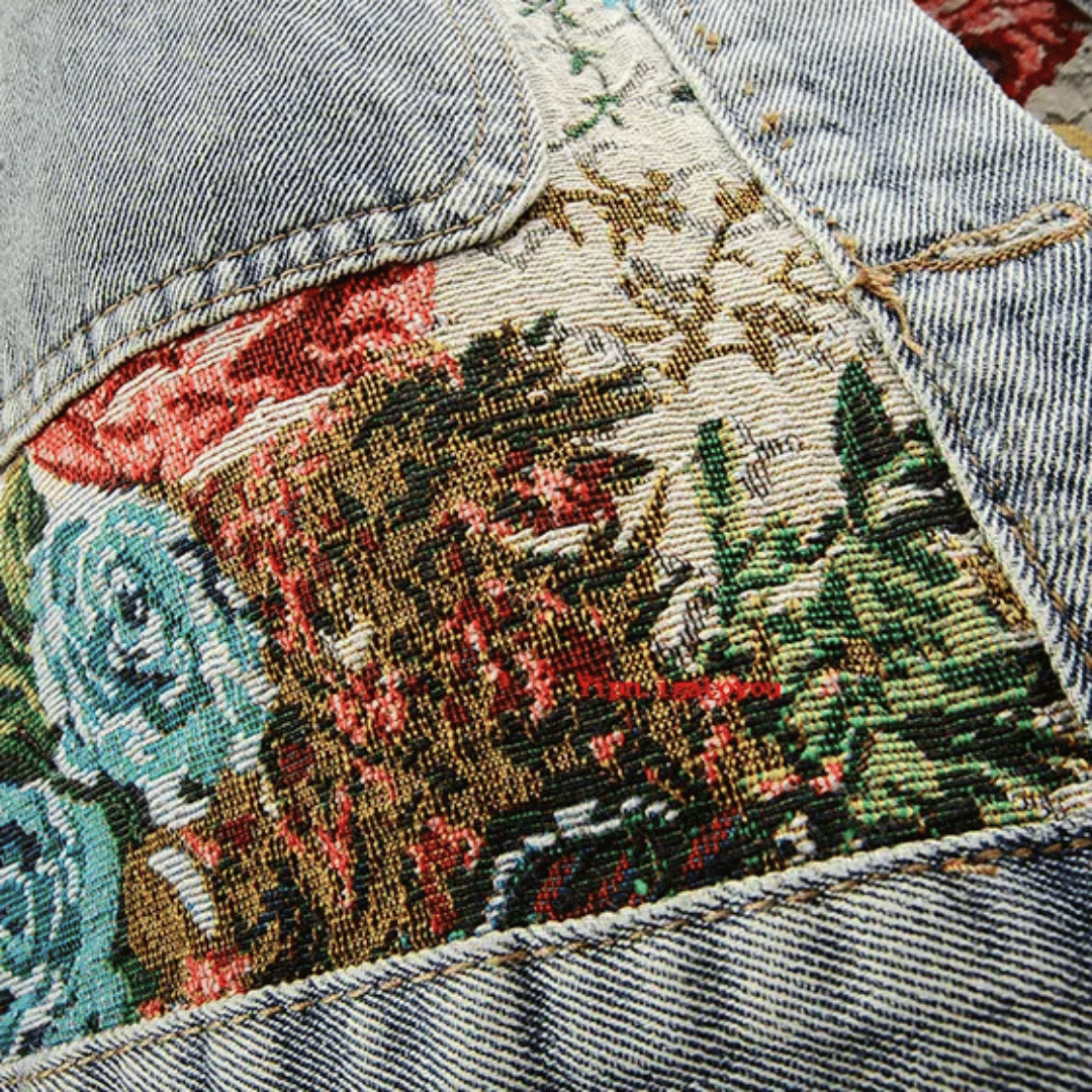 Morisot Denim-Blumenjacke