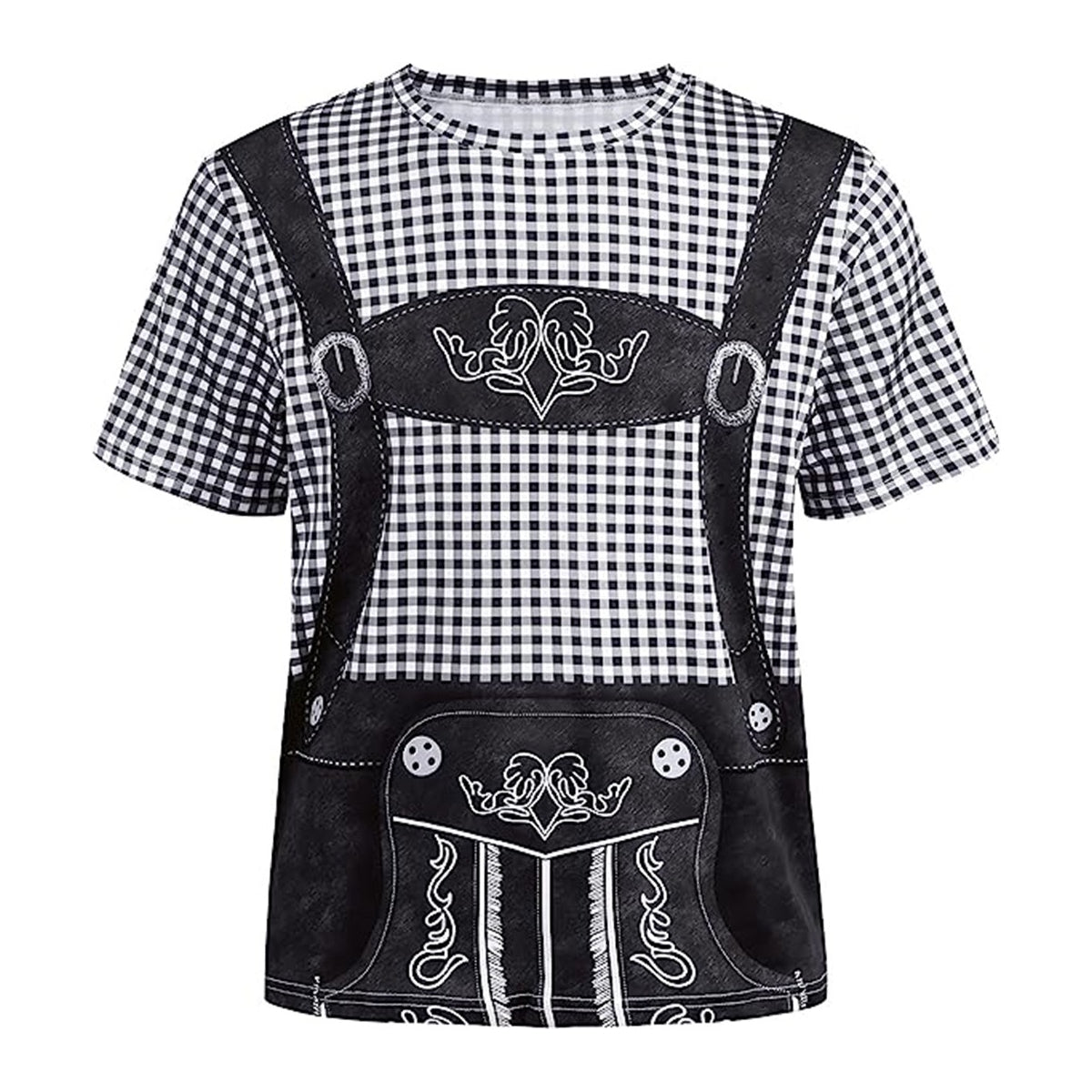 BrauBruder – T-Shirt mit Lederhosen- & Bierbauch-Print
