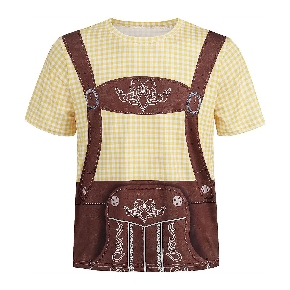 Wiesngaudi – T-Shirt mit Lederhosen-Aufdruck – Dein Spaß-Ticket zur Wiesn