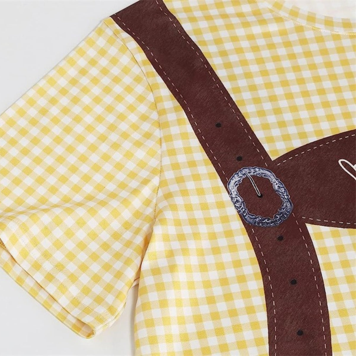 Wiesngaudi – T-Shirt mit Lederhosen-Aufdruck – Dein Spaß-Ticket zur Wiesn