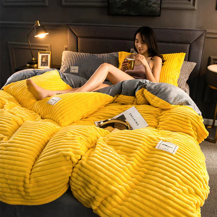 CozyNest – vinter-dynebetræk fløjl-fleece – varmt, luksuriøst & nemt at vedligeholde
