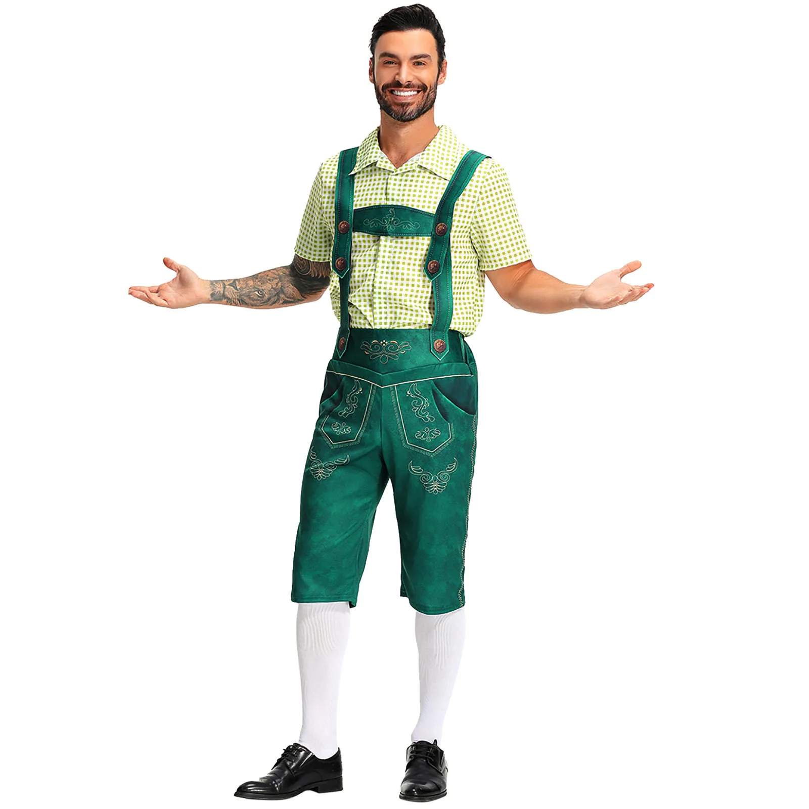 AlpenHo – Traditionelle Kinderlederhose mit Hemd & Stickerei