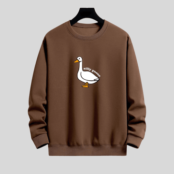 Zanomi – Sweat à capuche unisexe Silly Goose – Confortable avec imprimé ludique