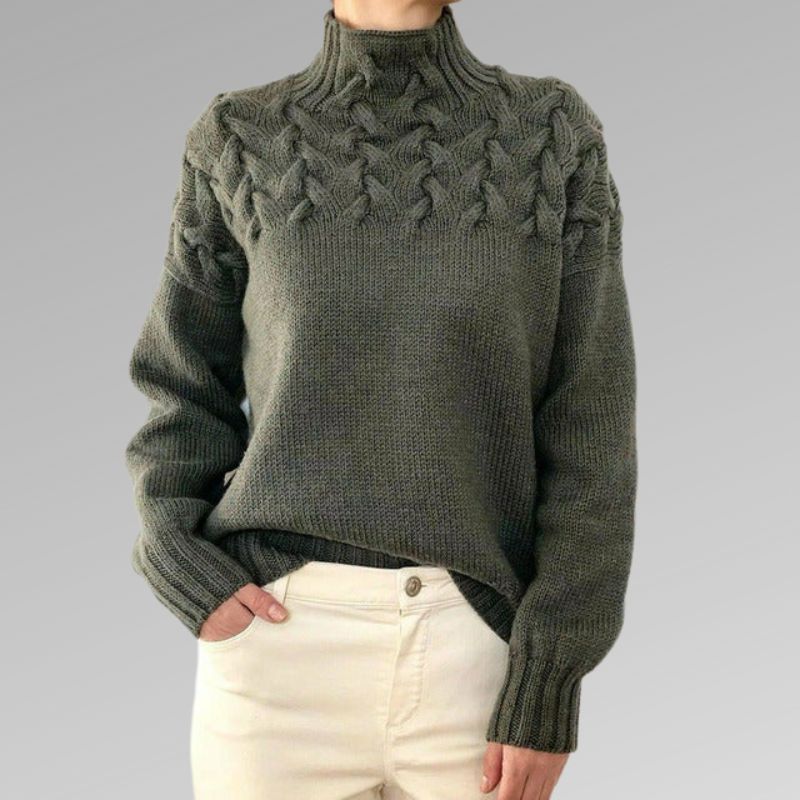 Unifarbener Rollkragenpullover - Isley