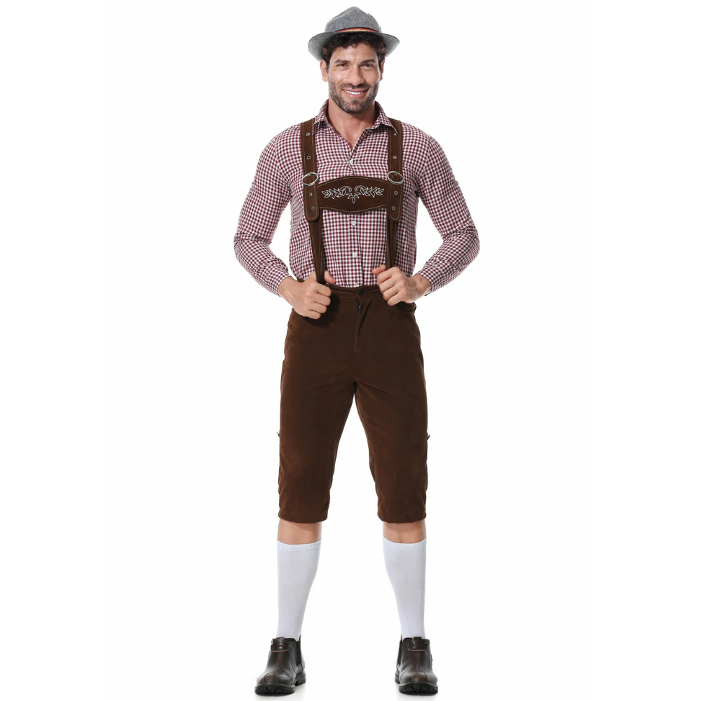 Devako Lederhosen Oktoberfest Kostüm für Herren – Dreiteiliges Set