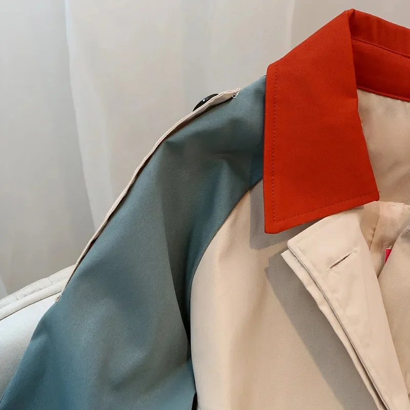 Caren Coat | Colourblock Trenchcoat für Damen für Stil und Komfort