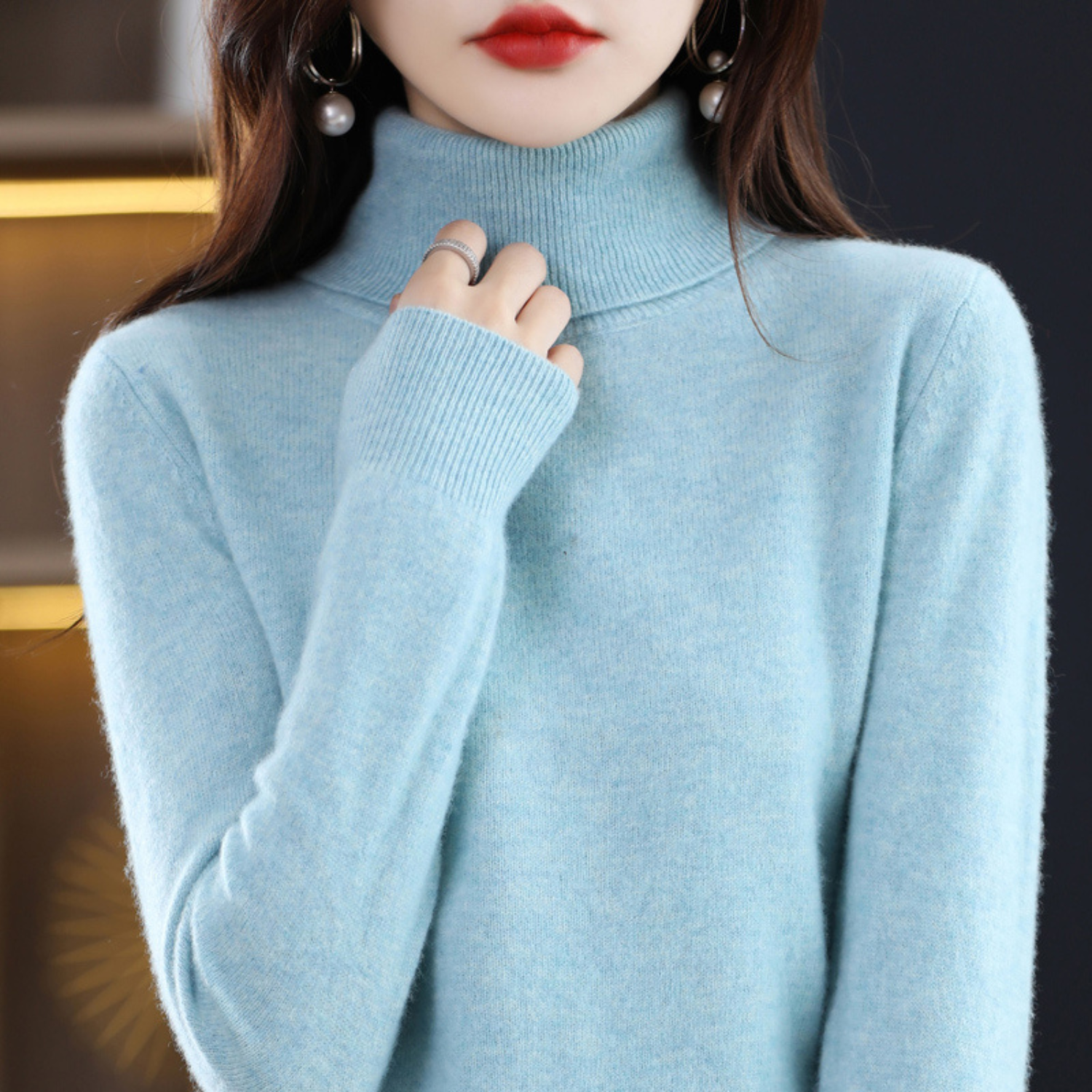 Elena Kaschmir rullekravepullover – luksuriøs, varm & stilfuld