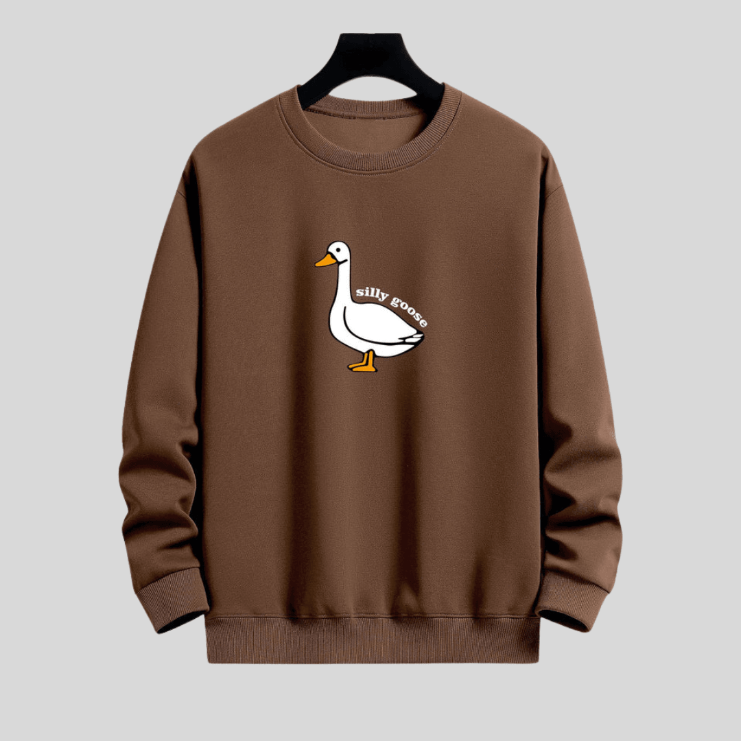 Zanomi – Sweat à capuche unisexe Silly Goose – Confortable avec imprimé ludique