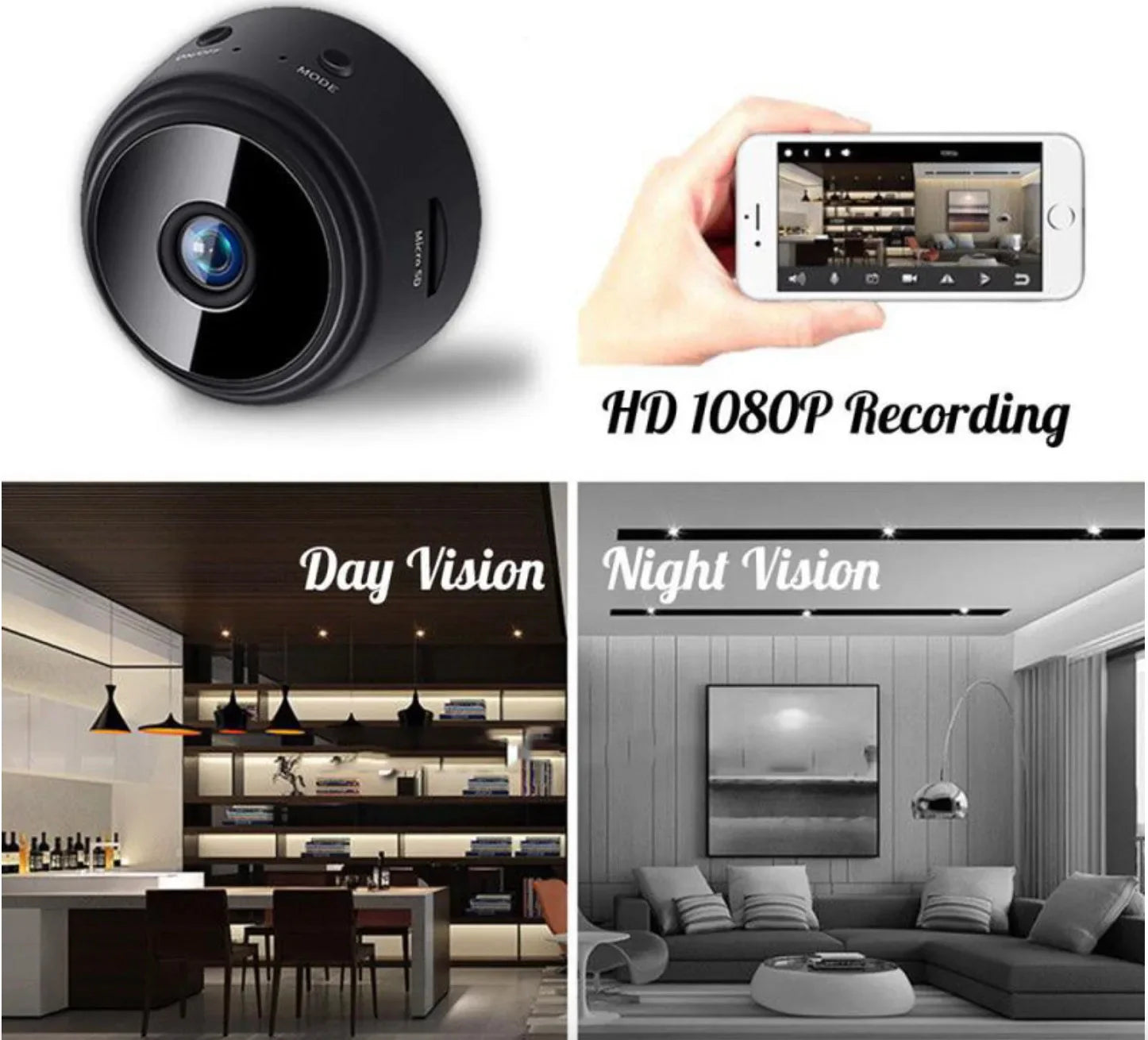 Devako 1080p magnetische wifi mini kamera