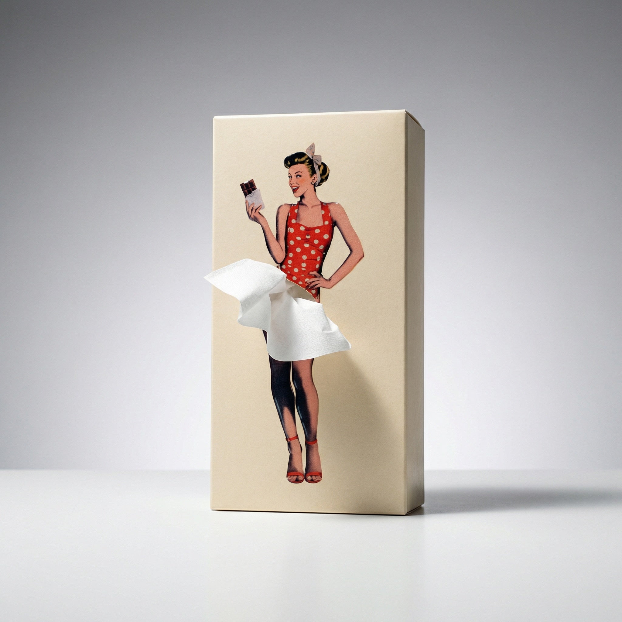 Scatola per fazzoletti danzante – gonna mobile, design decorativo e custodia leggera