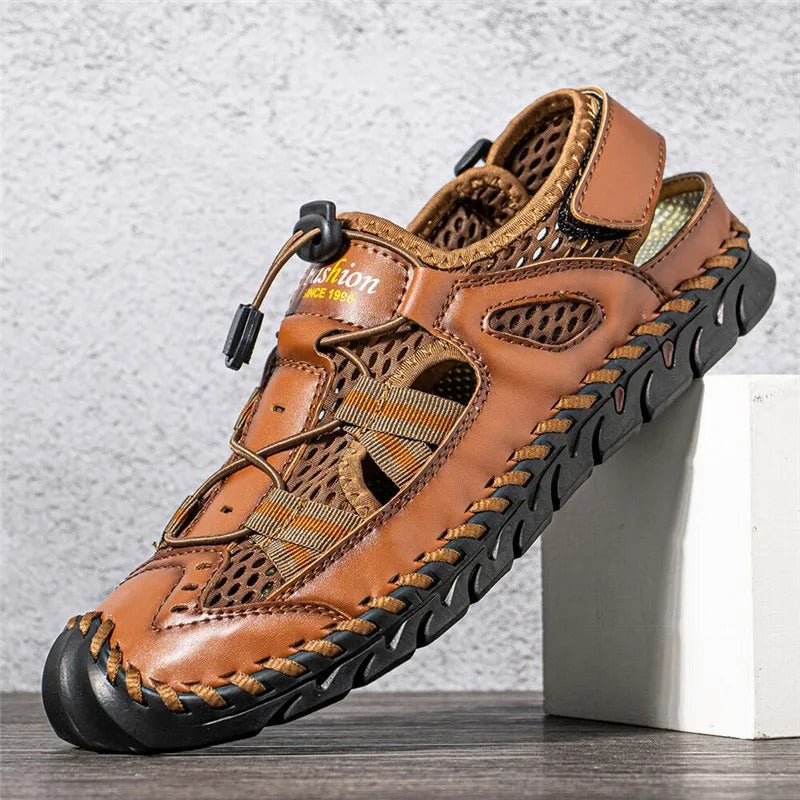 Adriel – Handgefertigte Outdoor-Sandalen Aus Leder & Mesh
