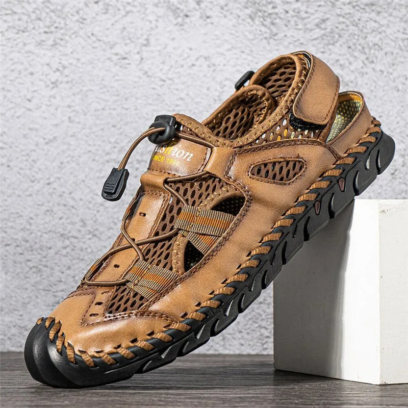 Adriel – Handgefertigte Outdoor-Sandalen Aus Leder & Mesh