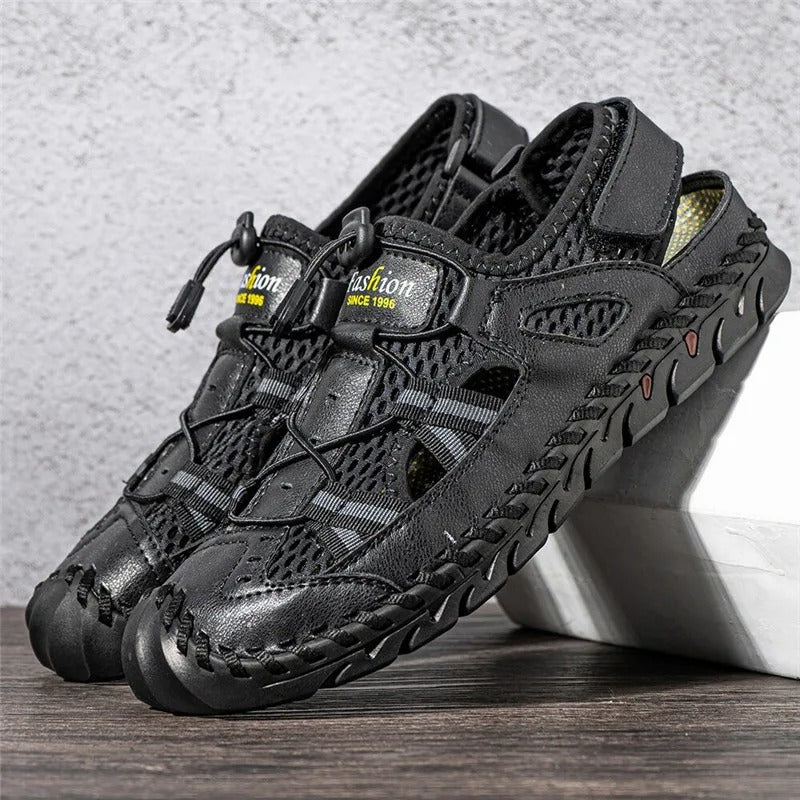 Adriel – Handgefertigte Outdoor-Sandalen Aus Leder & Mesh