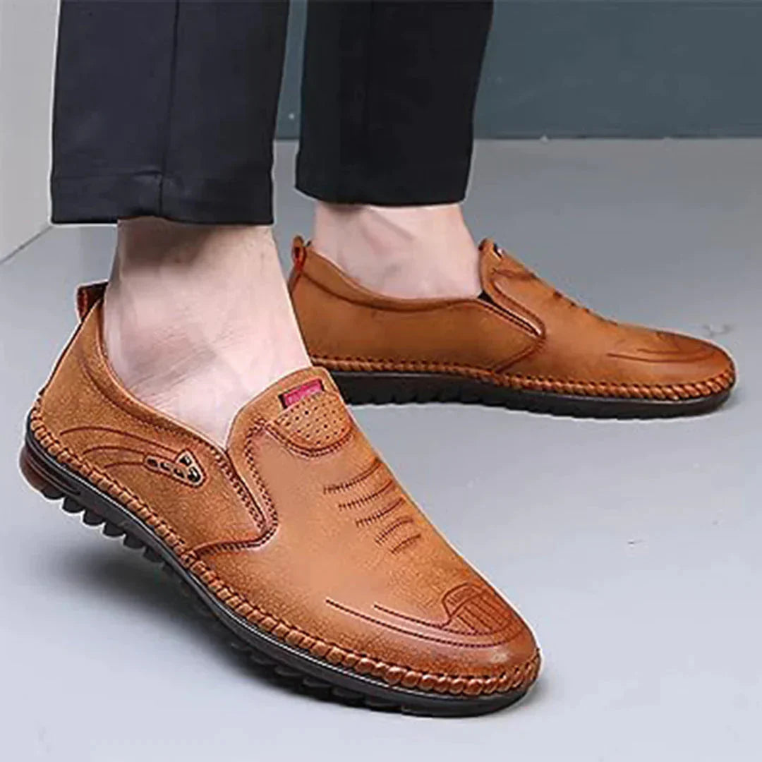 Aiden – Elegante Leder-Loafers Mit Weicher Sohle & Flacher Passform